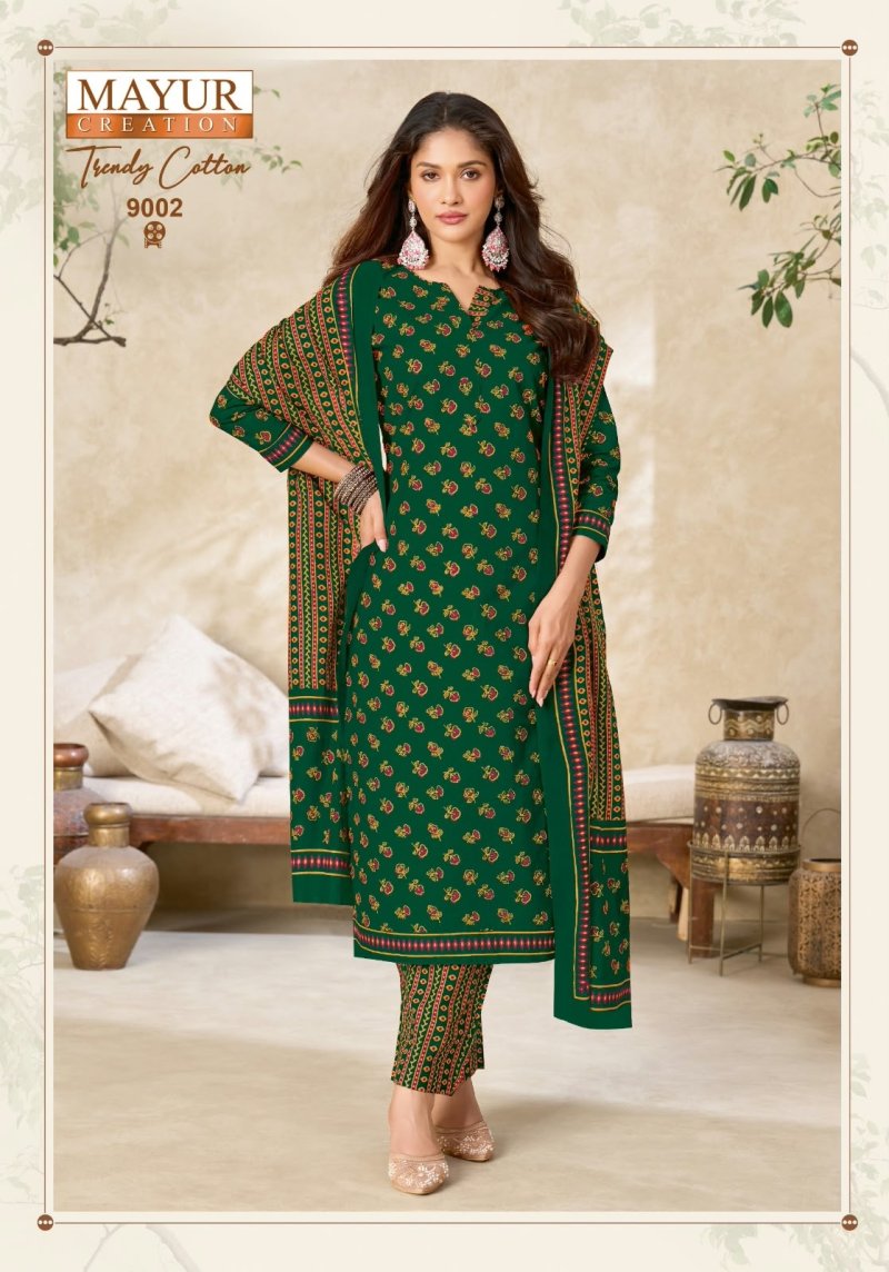 Trendy Cotton Vol 9 By Mayur Cotton Printed Dress Material 